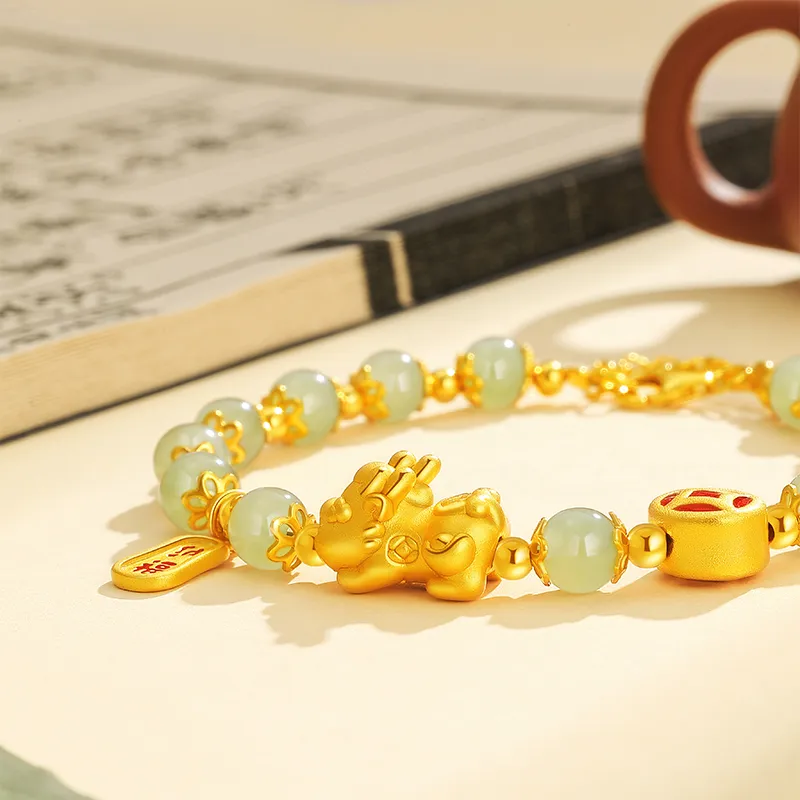 SINO GEM Hetian Jade Bracelets Green Jade Unisex-2