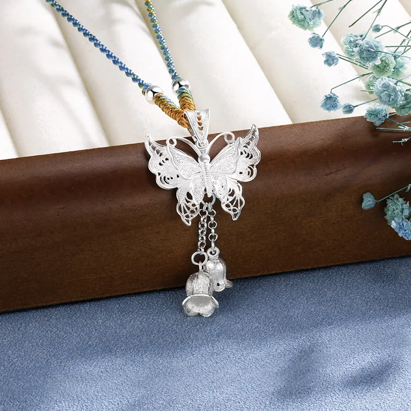SINO GEM 999 Fine Silver Necklaces Women's-2