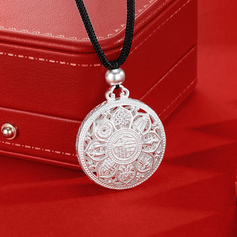 SINO GEM 999 Fine Silver Pendants Unisex-1