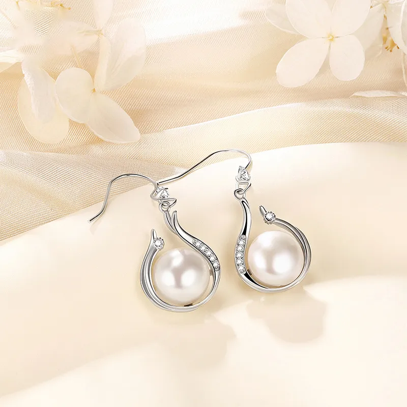 Chinese Jewelry Freshwater Pearl Earrings Women's-3