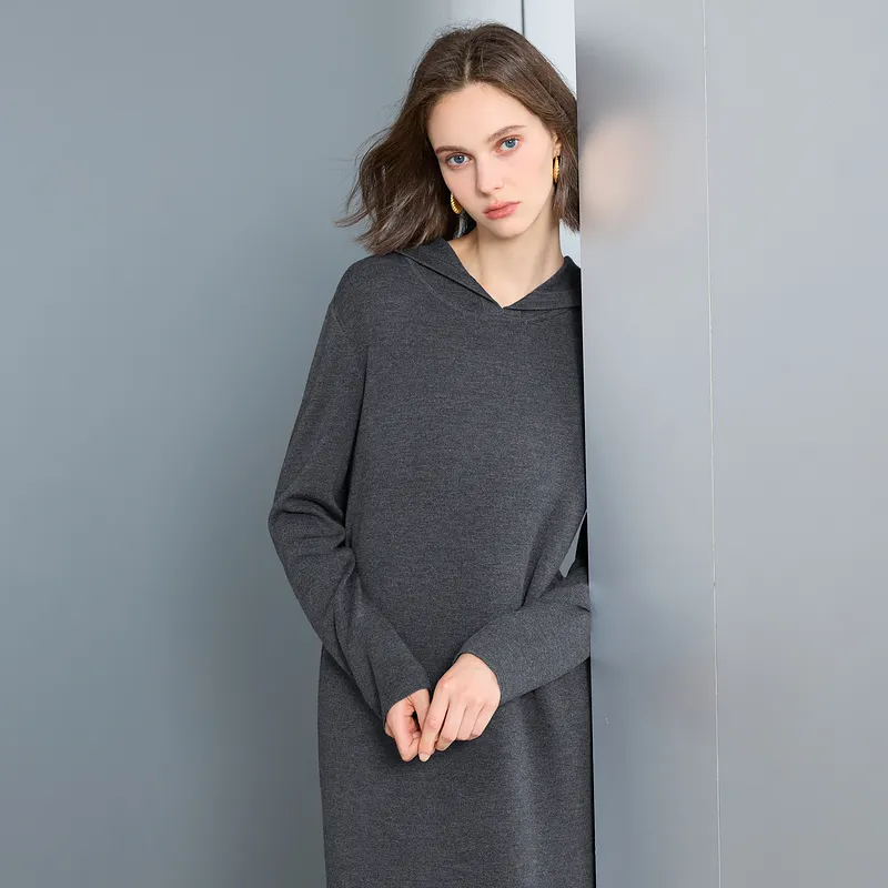 3COLOUR Long Sleeved Dress Women's Silent Gray-5