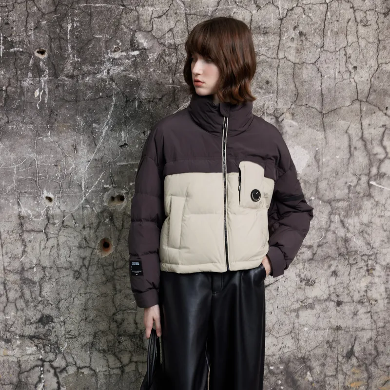 3COLOUR Down Jacket Women's Coffee Beige-3
