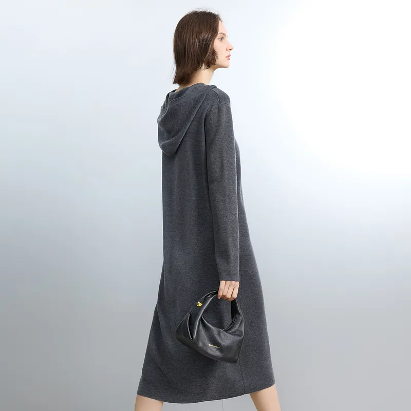 3COLOUR Long Sleeved Dress Women's Silent Gray-3