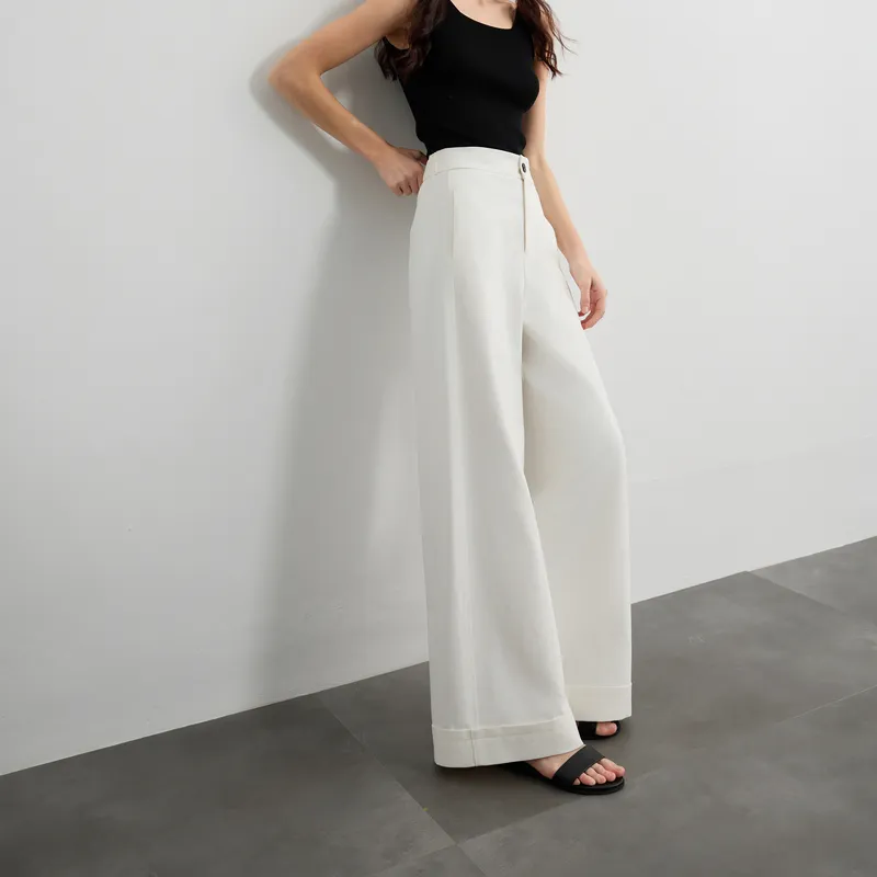 3COLOUR Casual Pants Women's Cloud White-12