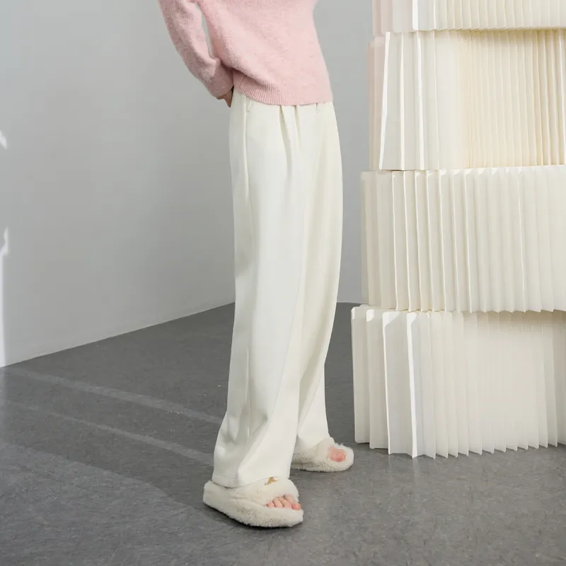 3COLOUR Casual Pants Women's Pearl White-3