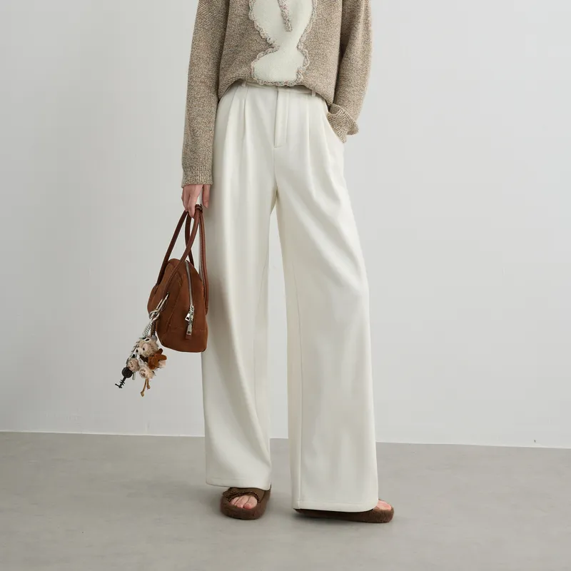 3COLOUR Casual Pants Women's Pearl White-2