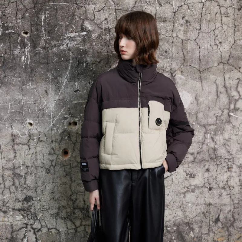3COLOUR Down Jacket Women's Coffee Beige-4