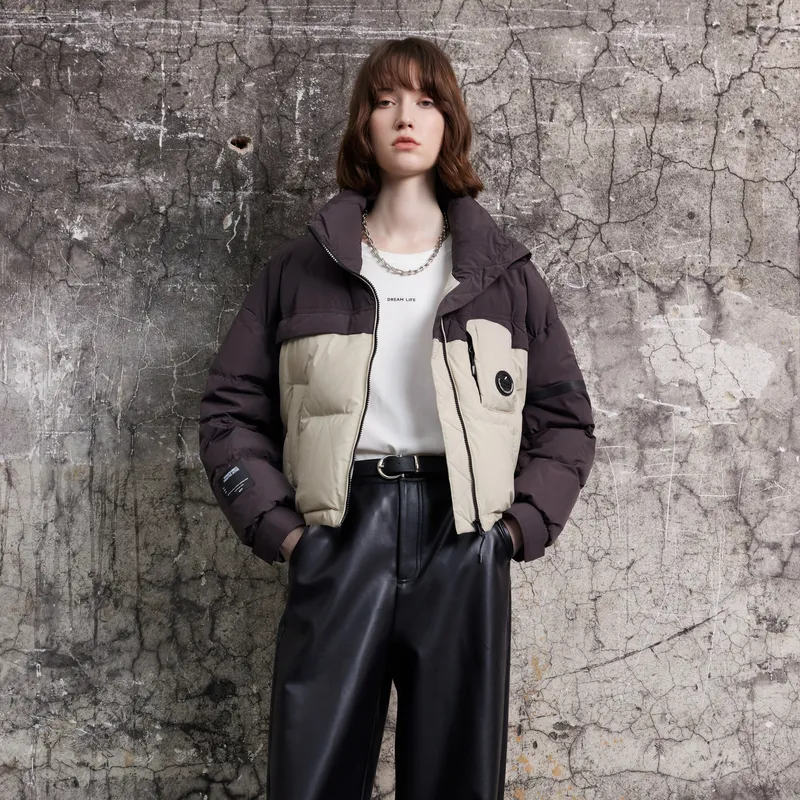 3COLOUR Down Jacket Women's Coffee Beige-5
