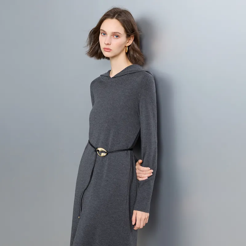 3COLOUR Long Sleeved Dress Women's Silent Gray-2
