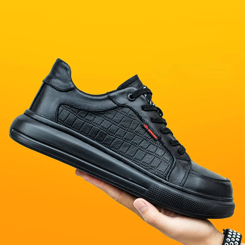 DINGGU Slip Resistant And Breathable Low Top Casual Shoes Men's Black-1
