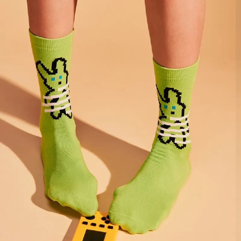 LIFEBEAT Mid Calf Socks Unisex 2 Pack Multicolor-1