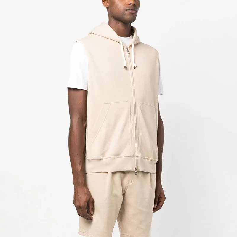 Brunello Cucinelli Sleeveless Cotton Hoodie-4