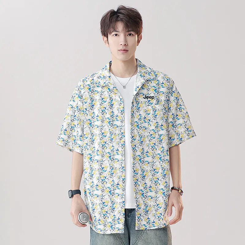 Jeep Short Sleeved Shirt Unisex Pataya Yellow-5