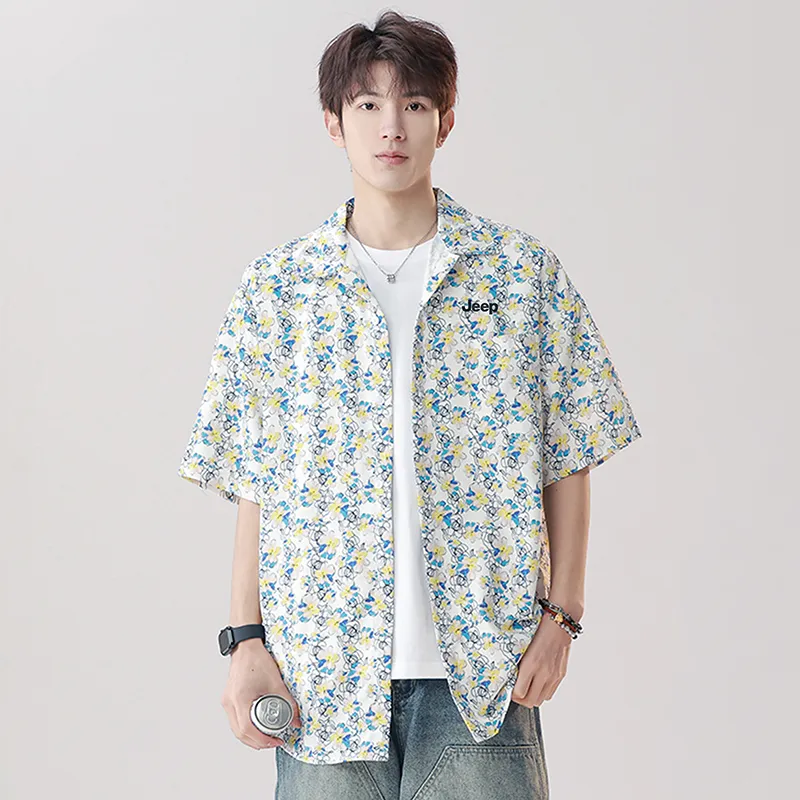 Jeep Short Sleeved Shirt Unisex Pataya Yellow-6