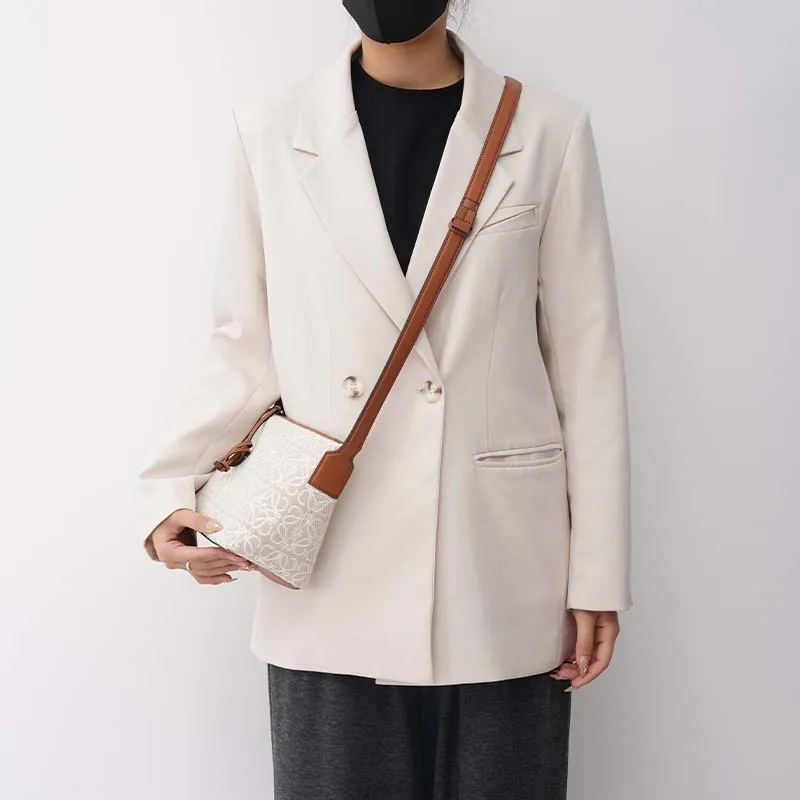 Lan Bao Fan Cow Leather Shoulder Strap Bag Accessory Women's Brown-11