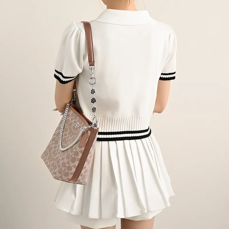 Lan Bao Fan Alloy Metal Bag Accessory Bag Strap Women's Gold/Silver-59