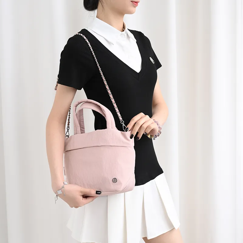 Lan Bao Fan Microfiber Synthetic Leather Bag Strap Women's Pink-36