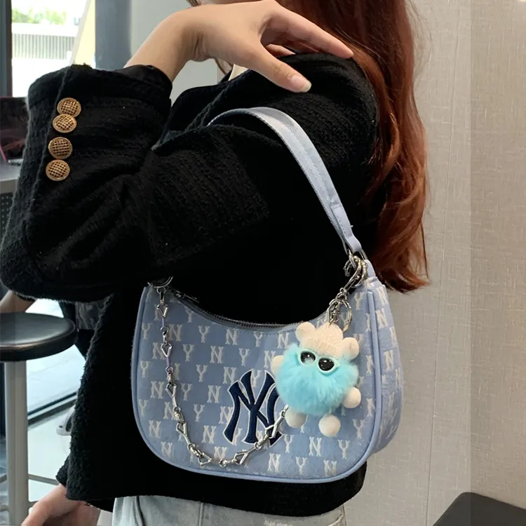 Lan Bao Fan Metal Alloys Shoulder Bag Bag Accessory Strap Unisex Silver-3