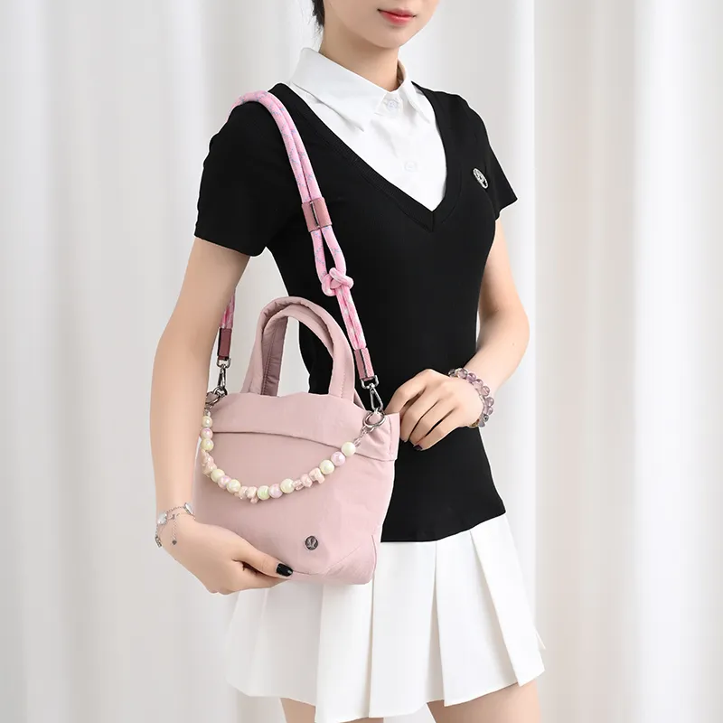 Lan Bao Fan Microfiber Synthetic Leather Bag Strap Women's Pink-2