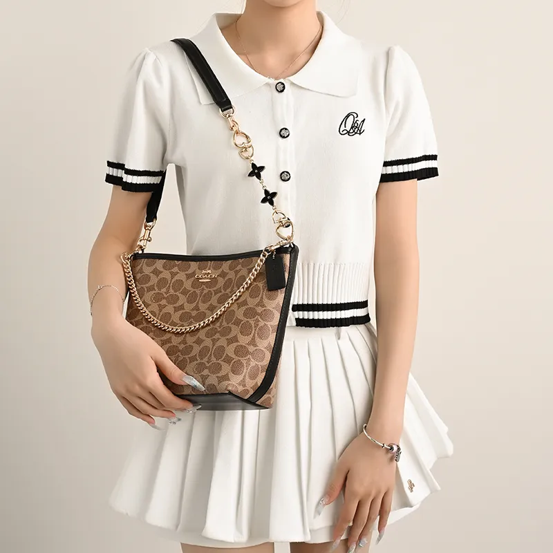 Lan Bao Fan Alloy Metal Bag Accessory Bag Strap Women's Gold/Silver-7