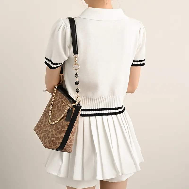 Lan Bao Fan Alloy Metal Bag Accessory Bag Strap Women's Gold/Silver-24