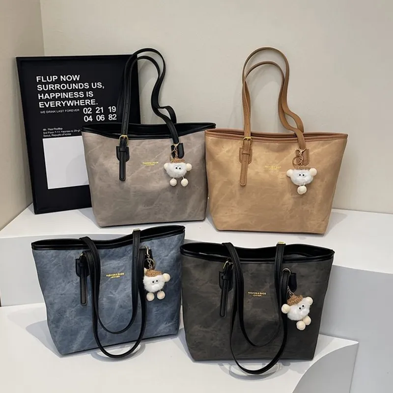 Lan Bao Fan PU Tote Bag, Shoulder Bag Women's Multicolor-5