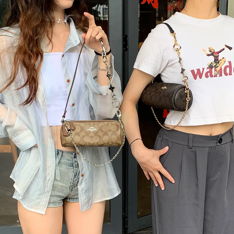 Lan Bao Fan Metal Shoulder Strap, Bag Accessory Women's Gold Tone-117