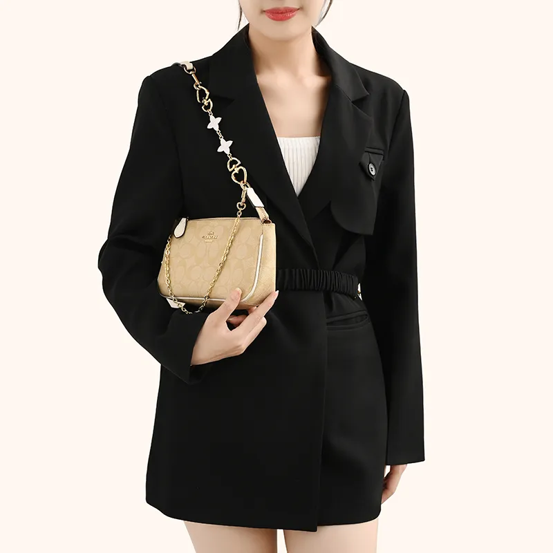 Lan Bao Fan Alloy Decorative Chain With Four Leaf Clover Extender Chain Accessories Gold Tone-2