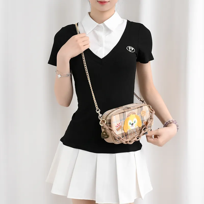 Lan Bao Fan Metal With Canvas Bag Strap Unisex Multicolor-28
