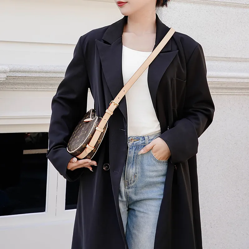 Kim Yeon sha Cow Leather, Vegetable Tanned Leather Bag Strap Women's Vegetable Tanned Leather-6