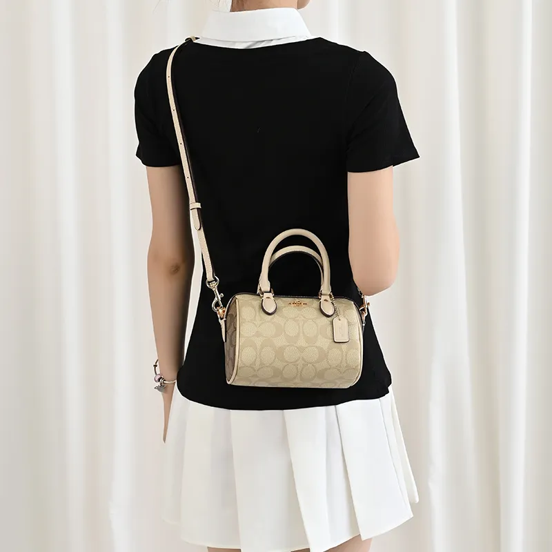Lan Bao Fan Microfiber Polyurethane Fashion Versatile Shoulder Strap Bag Strap Women's Milk White/Black-25