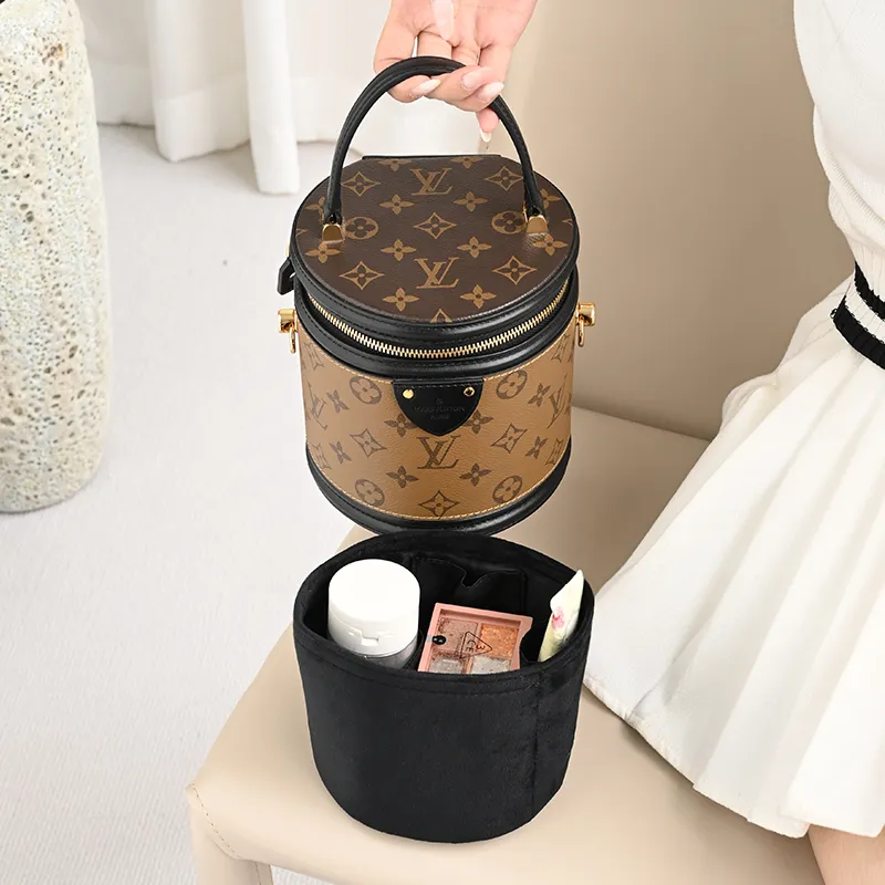 Lan Bao Fan DuPont Paper, Original Velvet Texture Bag Accessory Bag Insert Women's Black-3