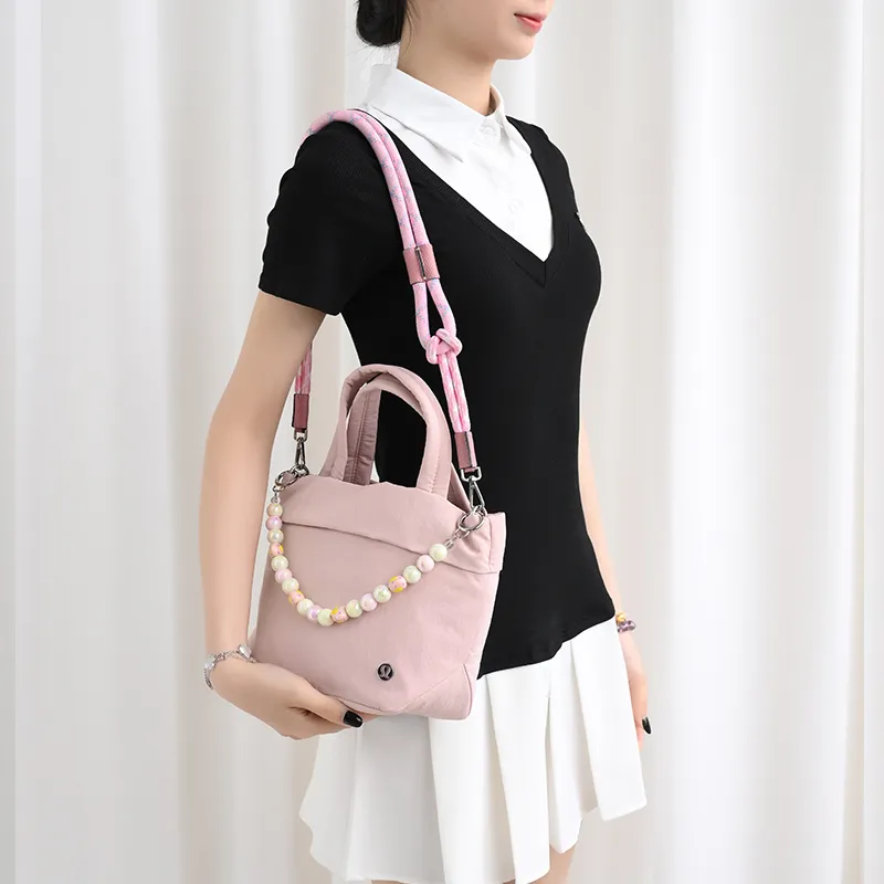 Lan Bao Fan Microfiber Synthetic Leather Bag Strap Women's Pink-23