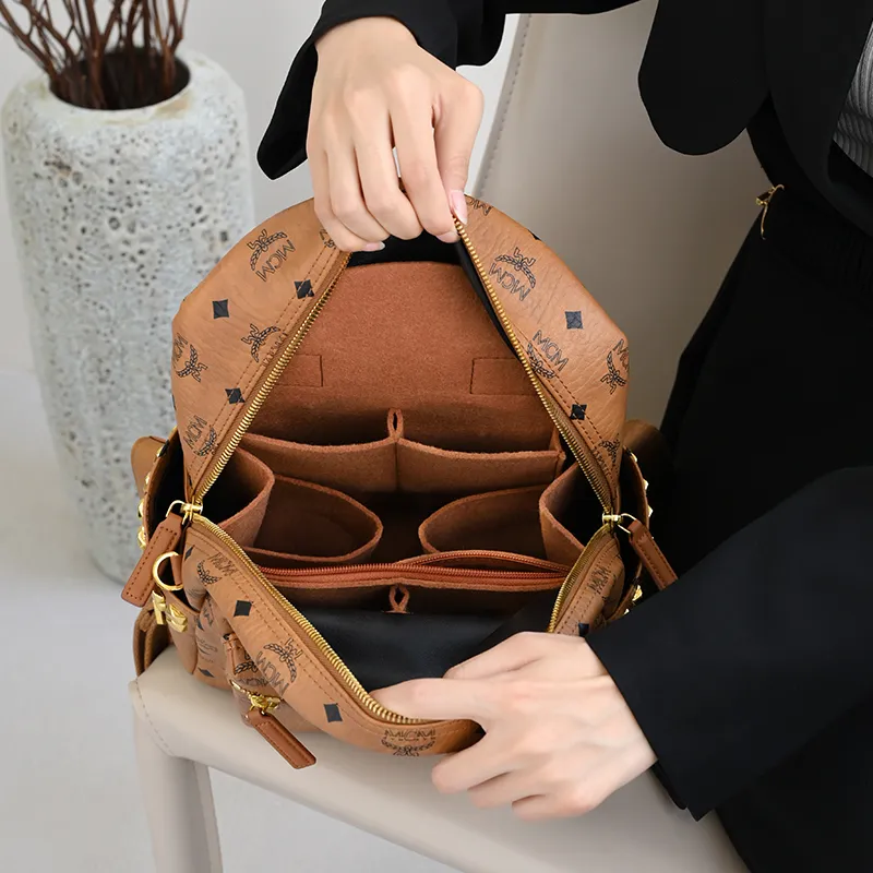 Lan Bao Fan Felt DuPont Paper Bag Accessories Women's Brown-9