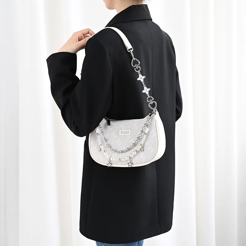 Lan Bao Fan Alloy Metal Bag Accessory Bag Strap Unisex Silver-34