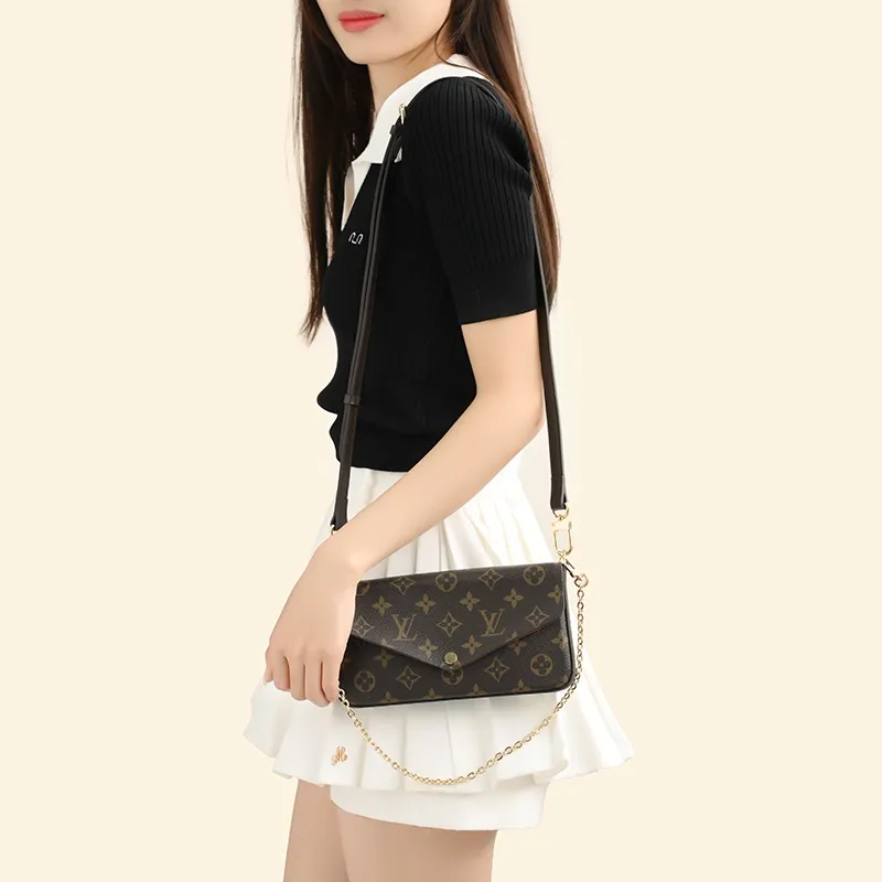 Lan Bao Fan Cow Leather Bag Strap Women's Brown/Color Changing-13