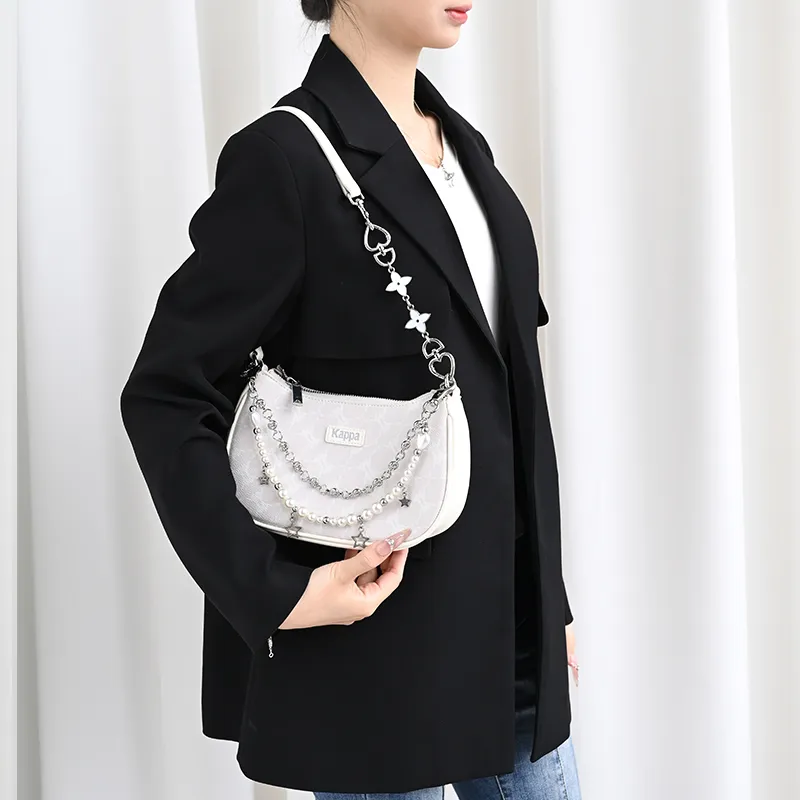 Lan Bao Fan Alloy Metal Bag Accessory Bag Strap Unisex Silver-33