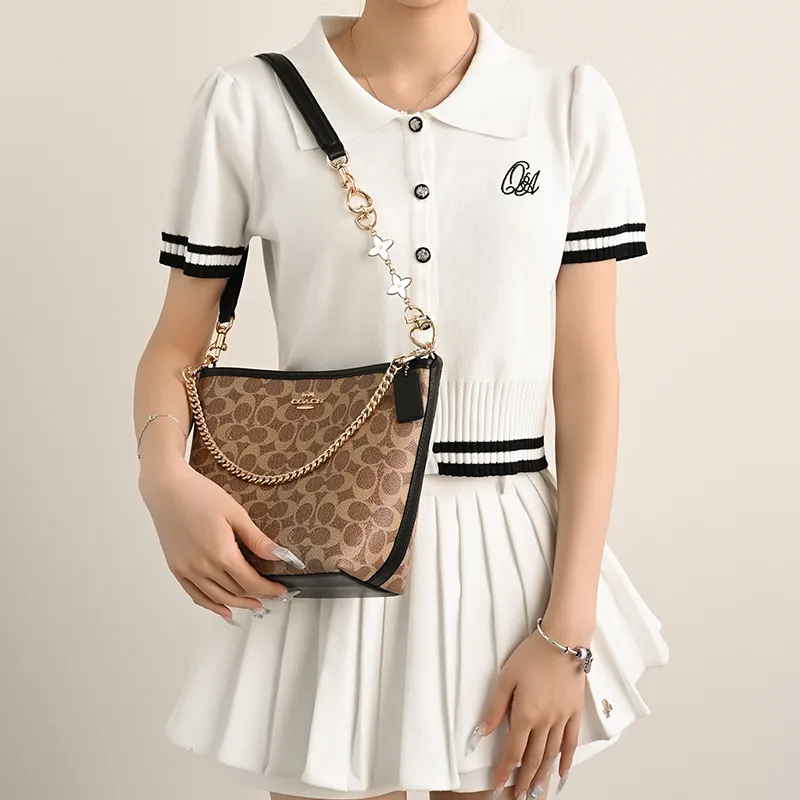 Lan Bao Fan Alloy Metal Bag Accessory Bag Strap Women's Gold/Silver-12
