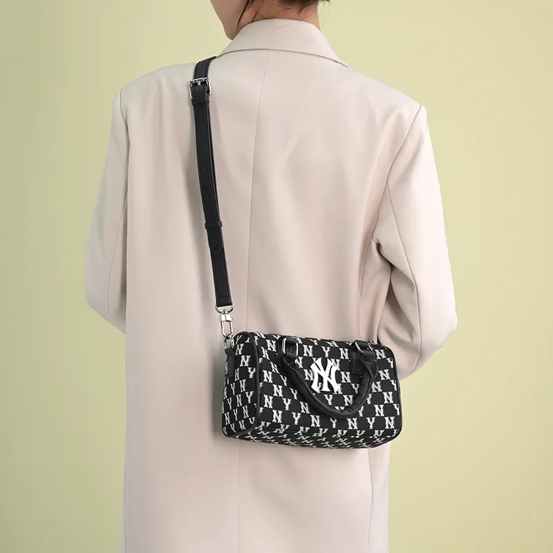 Kim Yeon sha Microfiber, Felt Shoulder Strap, Bag Accessory Unisex Black-9