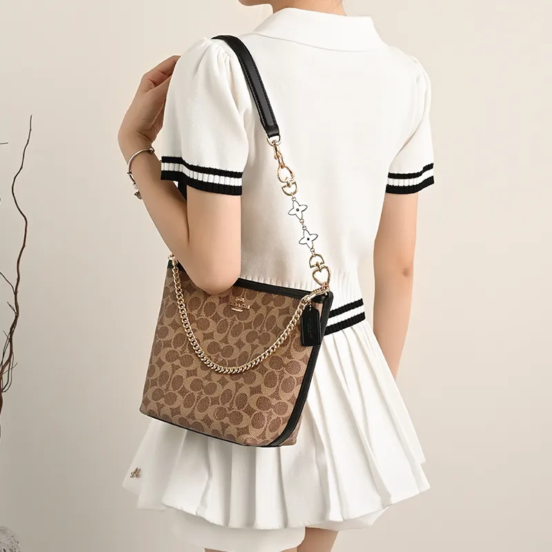 Lan Bao Fan Alloy Metal Bag Accessory Bag Strap Women's Gold/Silver-14