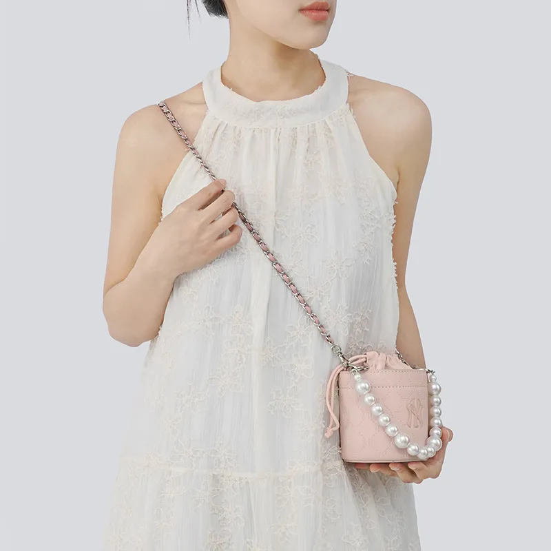 Lan Bao Fan Microfiber Bag Strap Women's Pink, White-12