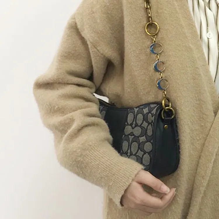 Lan Bao Fan Metal, Alloy Coach Bag Strap Accessories Unisex Antique Gold-3
