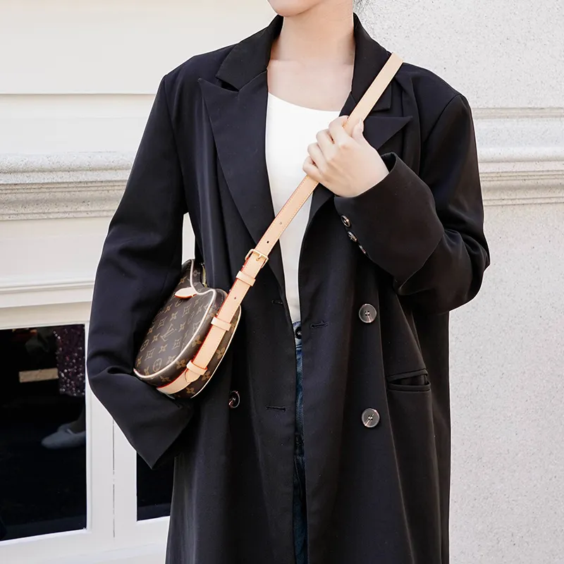 Kim Yeon sha Cow Leather, Vegetable Tanned Leather Bag Strap Women's Vegetable Tanned Leather-3