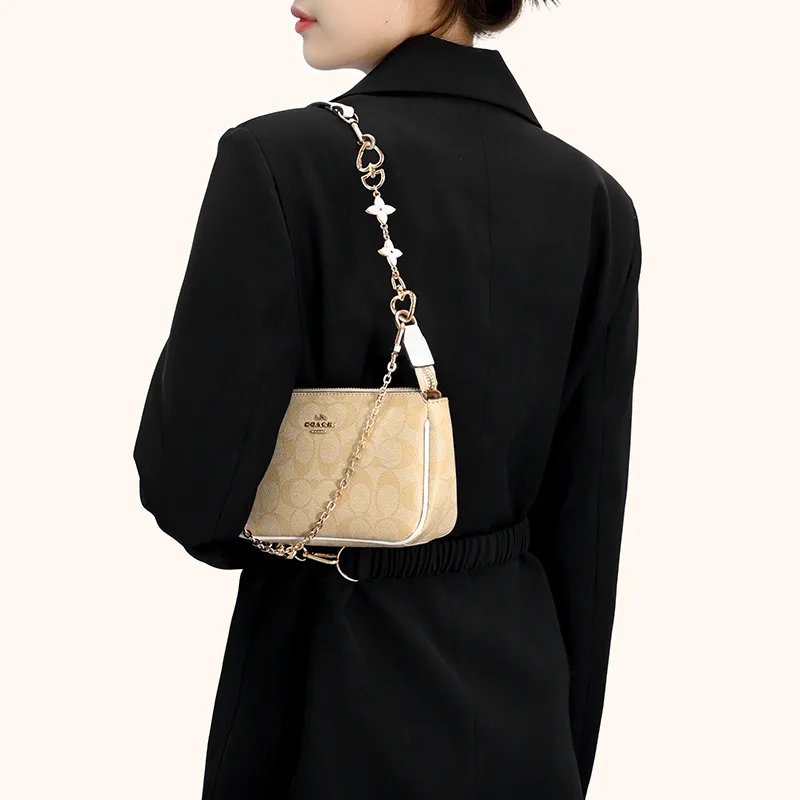 Lan Bao Fan Alloy Decorative Chain With Four Leaf Clover Extender Chain Accessories Gold Tone-4