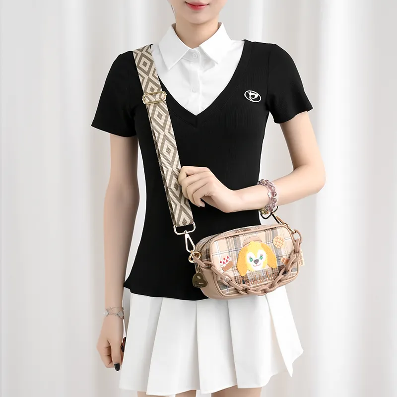 Lan Bao Fan Metal With Canvas Bag Strap Unisex Multicolor-7