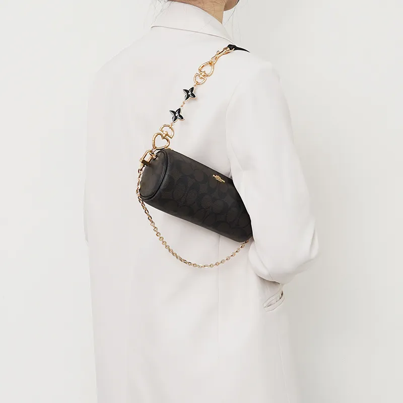 Lan Bao Fan Metal Shoulder Strap, Bag Accessory Women's Gold Tone-44