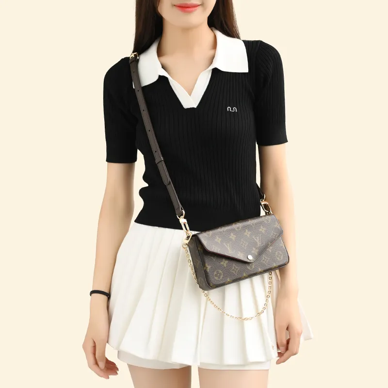 Lan Bao Fan Cow Leather Bag Strap Women's Brown/Color Changing-18