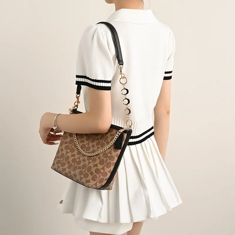 Lan Bao Fan Alloy Metal Bag Accessory Bag Strap Women's Gold/Silver-19