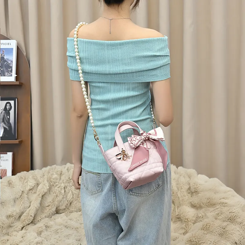 Lan Bao Fan Synthetic Pearl Bag Strap Women's Multicolor-4