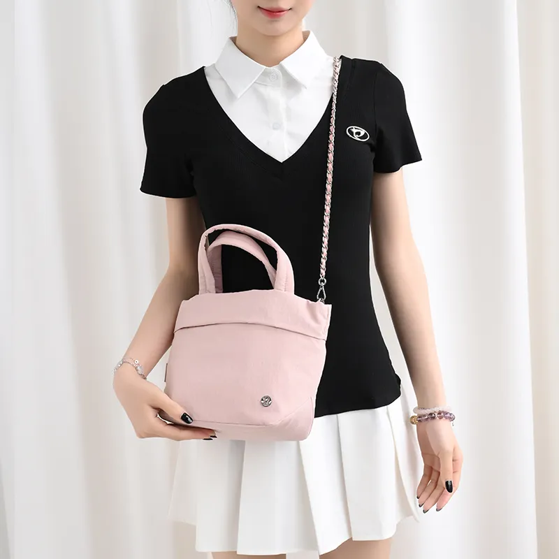 Lan Bao Fan Microfiber Synthetic Leather Bag Strap Women's Pink-41